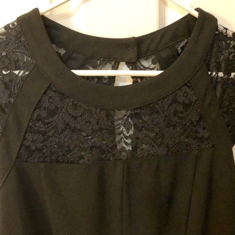 WRAPPER BRAND Black Jumpsuit w/Lace top - M